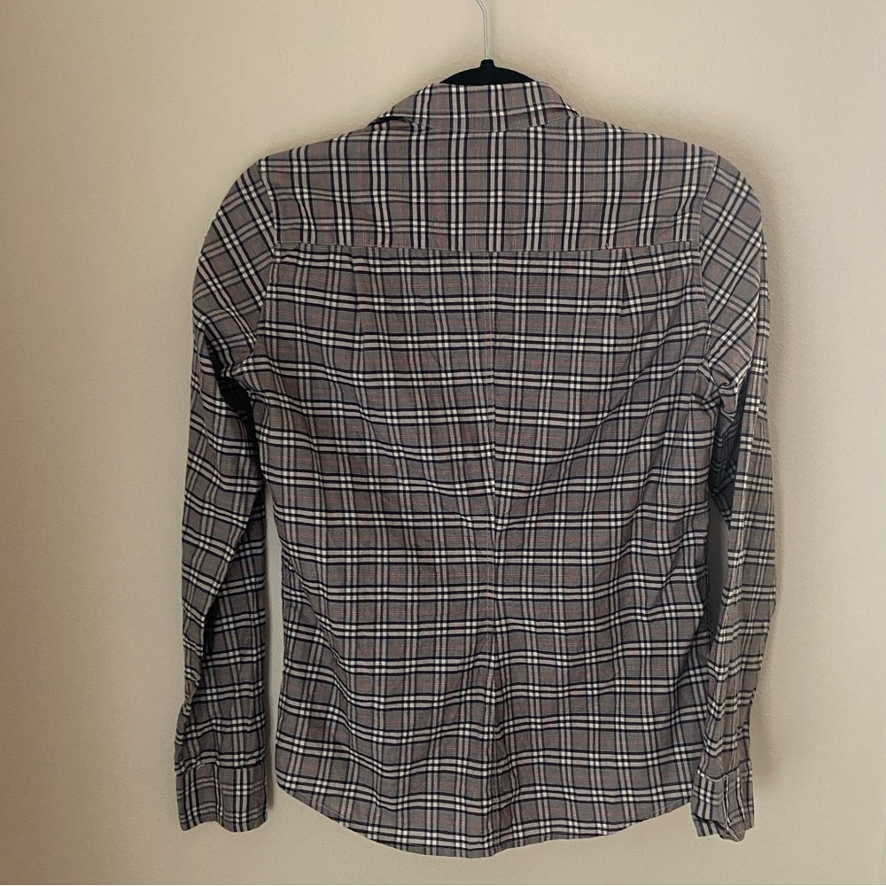 Frank & Eileen Blouse Barry Button Down in Plaid Black Grey Red - Picture 3 of 6